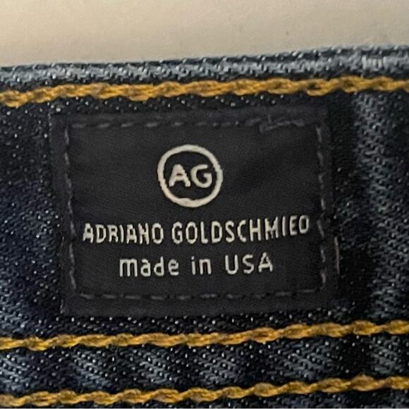 AG Adriano Goldschmied Cotton Mid Rise Straight Leg Hippie Blue Jeans Size 36 - Picture 8 of 13